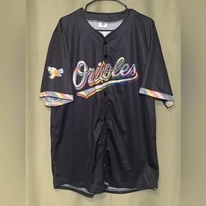 Baltimore Orioles Pride + LGBT Night 2025 Baseball Giveaway Jersey Unisex XL